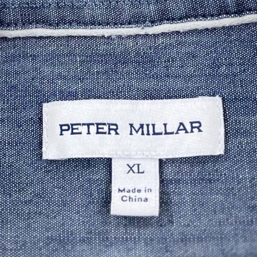 Peter Millar Chambray Button Down Shirt Men's XL … - image 4